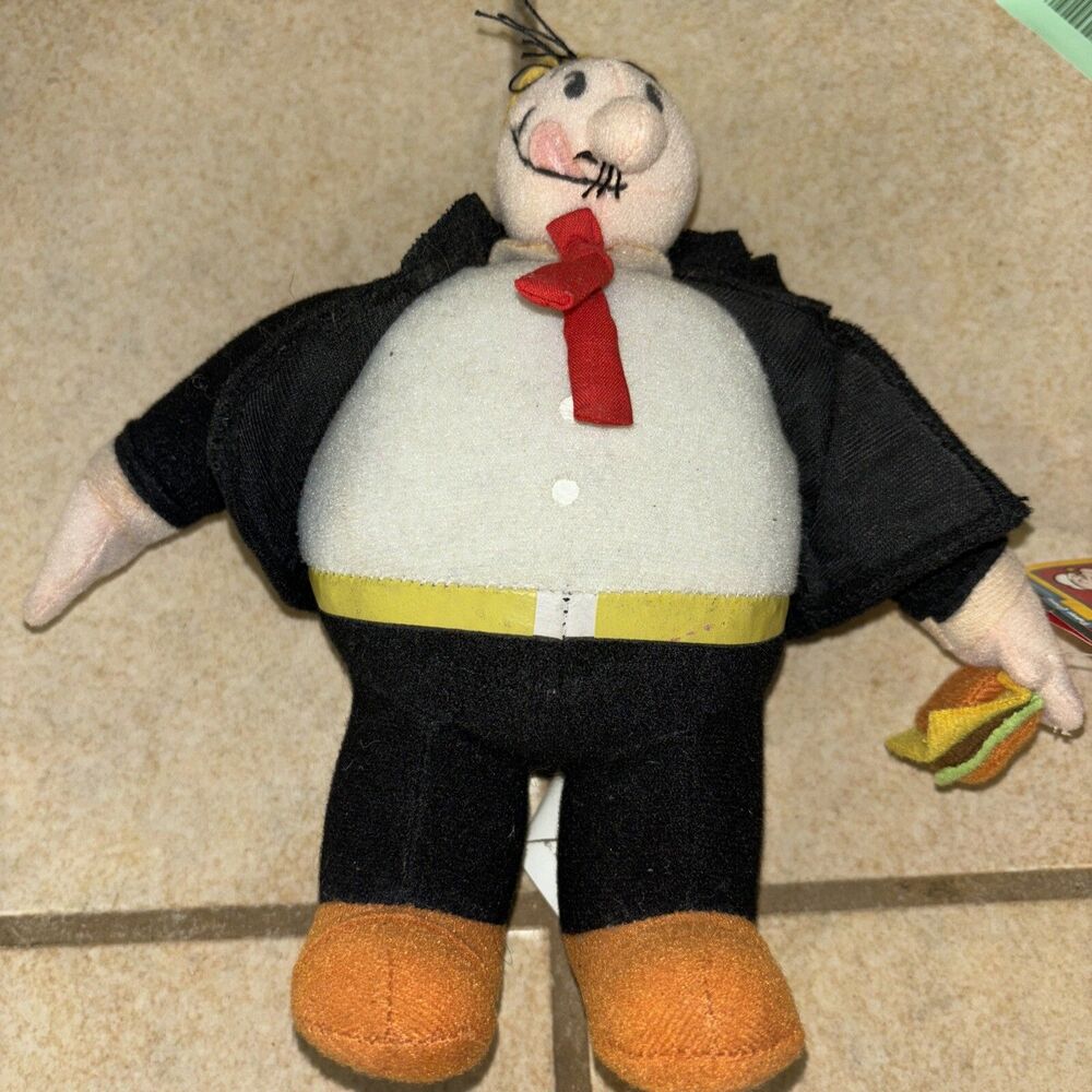 Popeye Wimpy New Stuffed Plush Doll Toy Figure TV Show Collectible Hamburger Guy